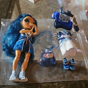 Rainbow Blue Fashion Doll Playset